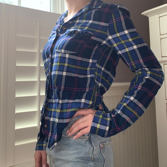 Dark blue flannel - Picture 3 of 5
